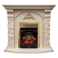 Каминокомплект RealFlame Athena STD/EUG с очагом Majestic s Lux Black/Brass