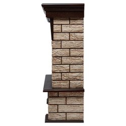 Каминокомплект Firelight Forte Wood 25 с очагом Electrolux EFP/P-2520LS камень коричневый/шпон темный дуб