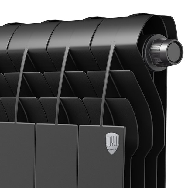 Биметаллический радиатор отопления Royal Thermo BiLiner 350 V 12 секций Noir Sable