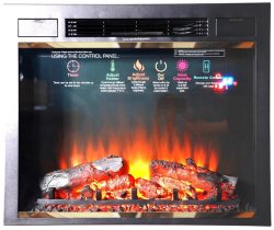 Каминокомплект Interflame Экстер угловой темный дуб с очагом Sirius 30 LED FX Brass