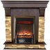 Каминокомплект Interflame Брайт темный дуб с очагом Fobos FX M Brass