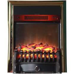 Каминокомплект Interflame Брайт темный дуб с очагом Fobos FX M Brass